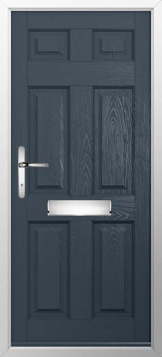 Tenby Solid Solidor Composite Door in Anthracite Grey
