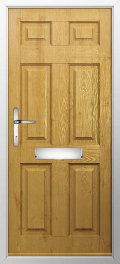 Tenby Solid Solidor Composite Door in Irish Oak