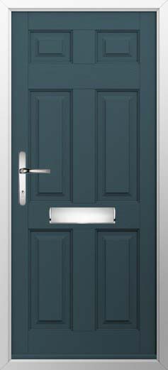 Tenby Solid Solidor Composite Door in Midnight Grey