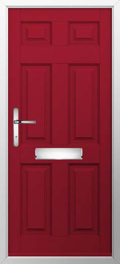 Tenby Solid Solidor Composite Door in Ruby Red