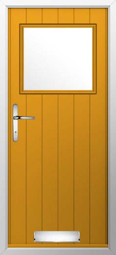 Trieste Glazed Solidor Composite Door in Amber Gold