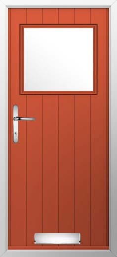 Trieste Glazed Solidor Composite Door in Copper Flame