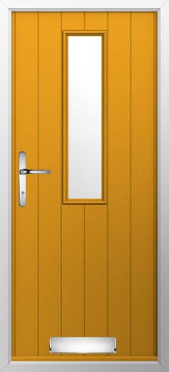 Turin Glazed Solidor Composite Door in Amber Gold
