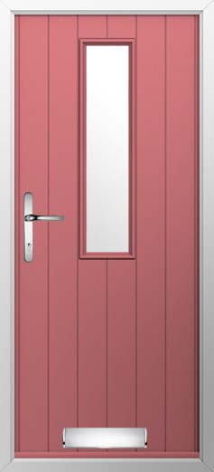 Turin Glazed Solidor Composite Door in Antique Rose