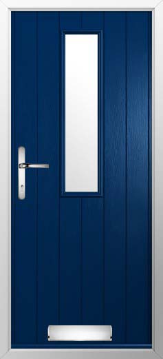 Turin Glazed Solidor Composite Door in Blue