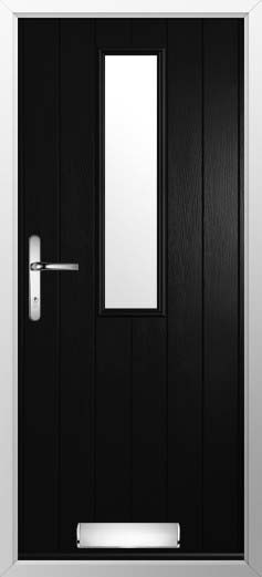Turin Glazed Solidor Composite Door in Black