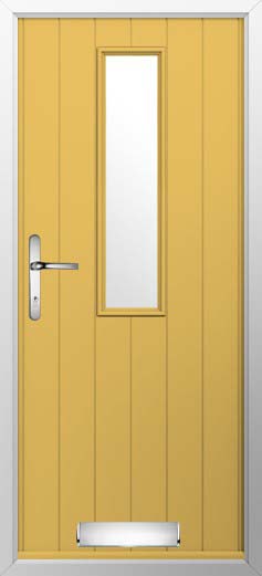 Turin Glazed Solidor Composite Door in Buttercup Yellow