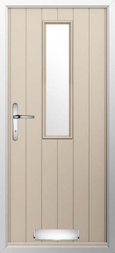 Turin Glazed Solidor Composite Door in Cream