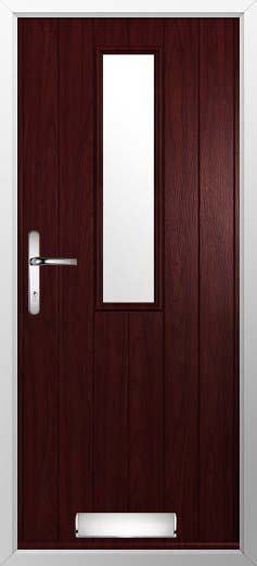 Turin Glazed Solidor Composite Door in Rosewood