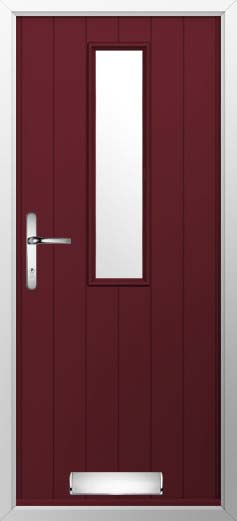 Turin Glazed Solidor Composite Door in Deep Merlot