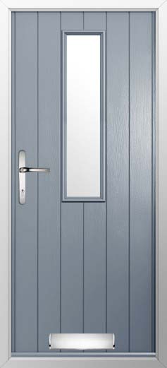 Turin Glazed Solidor Composite Door in French Grey