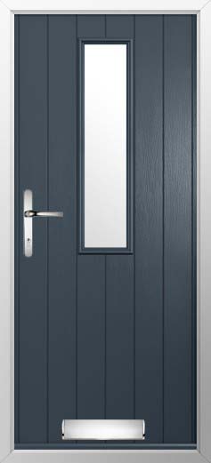 Turin Glazed Solidor Composite Door in Anthracite Grey