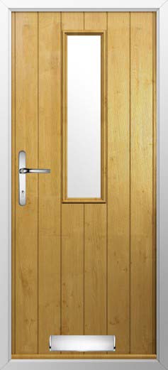 Turin Glazed Solidor Composite Door in Irish Oak