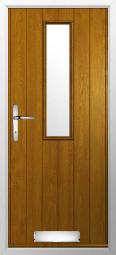 Turin Glazed Solidor Composite Door in Oak