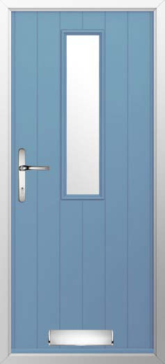 Turin Glazed Solidor Composite Door in Pottery Blue