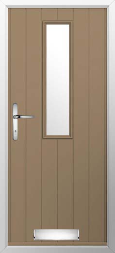 Turin Glazed Solidor Composite Door in Truffle Brown