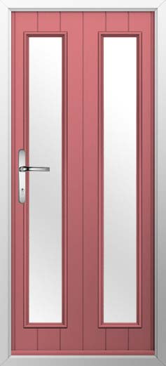 Venice Glazed Solidor Composite Door in Antique Rose
