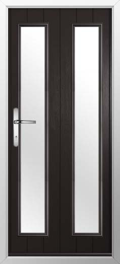 Venice Glazed Solidor Composite Door in Black Brown