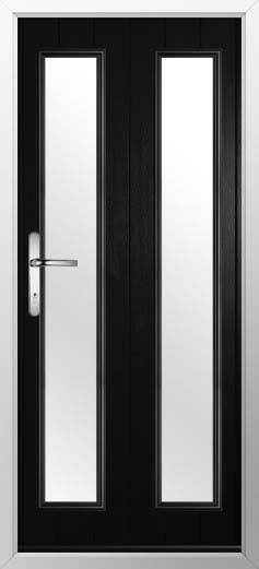 Venice Glazed Solidor Composite Door in Black
