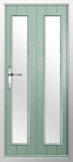 Venice Glazed Solidor Composite Door in Chartwell Green