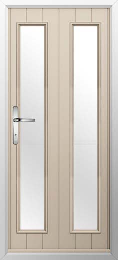 Venice Glazed Solidor Composite Door in Cream