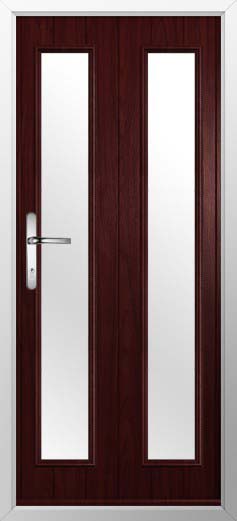 Venice Glazed Solidor Composite Door in Rosewood