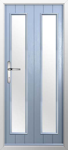 Venice Glazed Solidor Composite Door in Duck Egg Blue