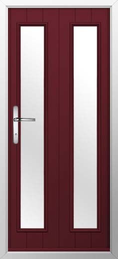 Venice Glazed Solidor Composite Door in Deep Merlot