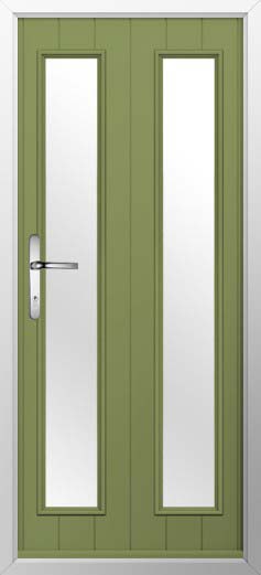 Venice Glazed Solidor Composite Door in Forest Green