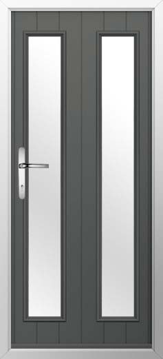 Venice Glazed Solidor Composite Door in Granite Grey
