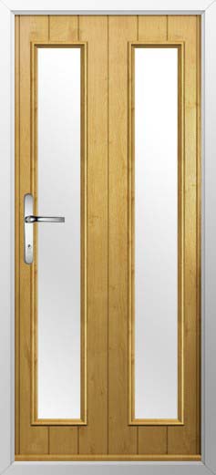 Venice Glazed Solidor Composite Door in Irish Oak