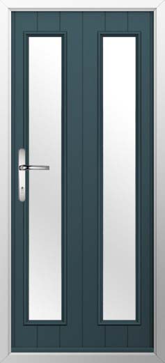 Venice Glazed Solidor Composite Door in Midnight Grey