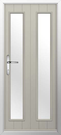 Venice Glazed Solidor Composite Door in Pebble Grey
