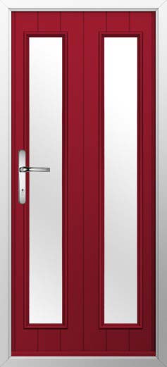 Venice Glazed Solidor Composite Door in Ruby Red