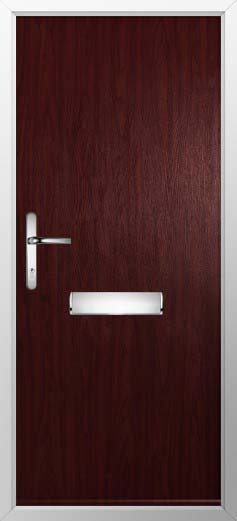 Verona Solid Solidor Composite Door in Rosewood