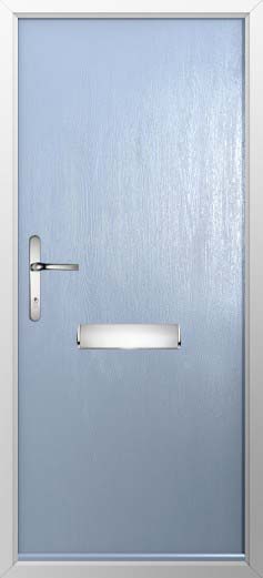 Verona Solid Solidor Composite Door in Duck Egg Blue