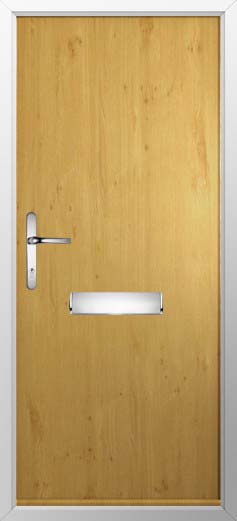 Verona Solid Solidor Composite Door in Irish Oak
