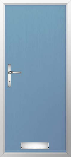 Verona Solid Solidor Composite Door in Pottery Blue