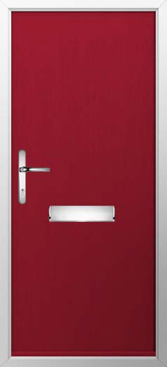 Verona Solid Solidor Composite Door in Ruby Red