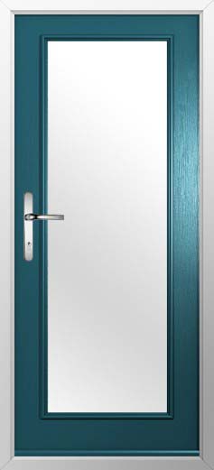 Windsor Glazed Solidor Composite Door in Peacock Blue