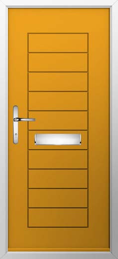 Windsor Solid Solidor Composite Door in Amber Gold