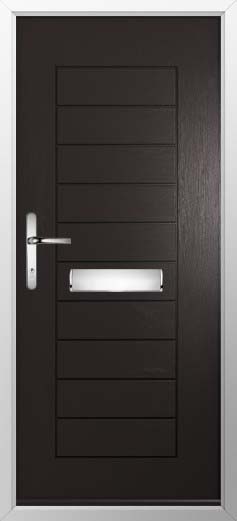 Windsor Solid Solidor Composite Door in Black Brown