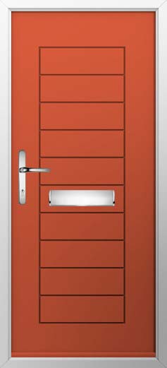 Windsor Solid Solidor Composite Door in Copper Flame