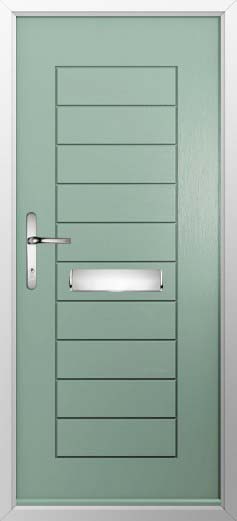 Windsor Solid Solidor Composite Door in Chartwell Green