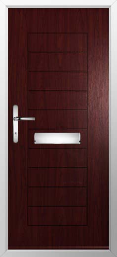 Windsor Solid Solidor Composite Door in Rosewood