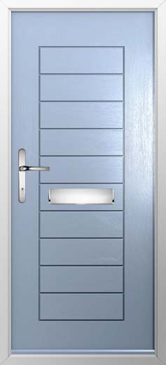 Windsor Solid Solidor Composite Door in Duck Egg Blue