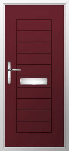 Windsor Solid Solidor Composite Door in Deep Merlot