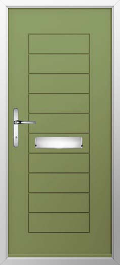 Windsor Solid Solidor Composite Door in Forest Green