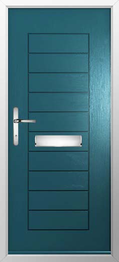 Windsor Solid Solidor Composite Door in Peacock Blue