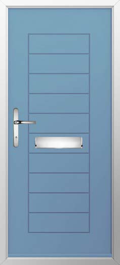 Windsor Solid Solidor Composite Door in Pottery Blue